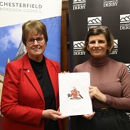 Chesterfield Borough Council and the University of Derby sign new partnership agreement