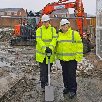 Ground-breaking event kick-starts construction of 22 new council homes