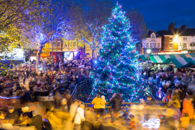 Christmas lights switch-on