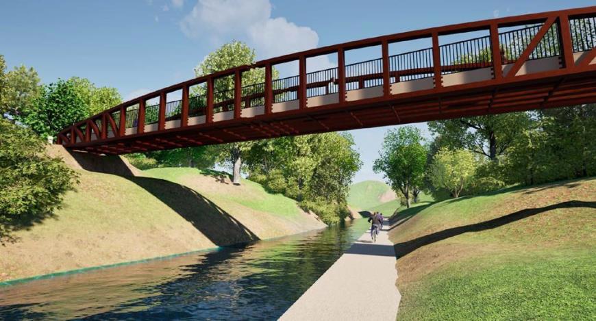 Trans Pennine Trail bridge artist's impression