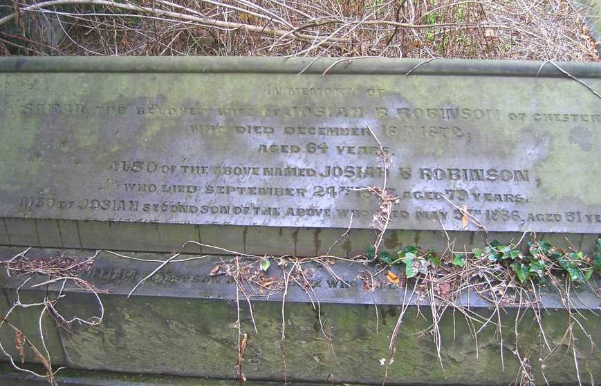 Spital Cemetery gravestone of Josiah Robinson